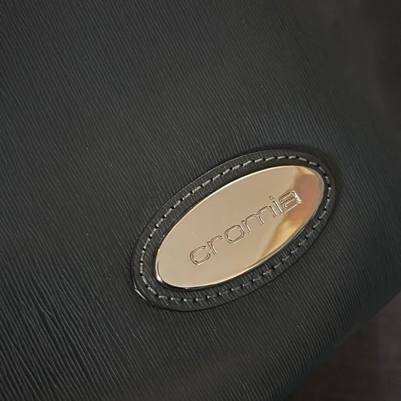 CROMIA Italian Leather Grey Top Handle Satchel Bag - Picture 4 of 10